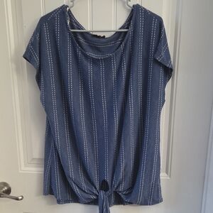 Blue Striped Women's Top